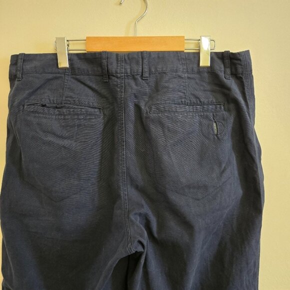 Folk Men's Navy Blue Brushed Assembly Suit Trouser - Picture 6 of 11